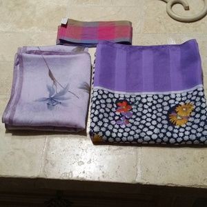 Women's silk & polyester vintage scarves